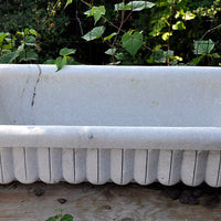 Aged Hand Carved Marble Trough Large