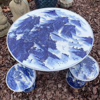 Ceramic Garden Table & Stools - ON SALE "AS IS"