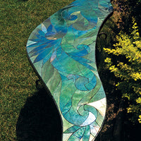 Artist Handcrafted Glass Bench