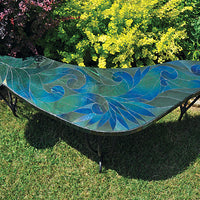 Artist Handcrafted Glass Bench