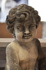 Aged Carved Stone Boy with Basin