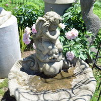 Dolphin Boy & Scalloped Shell Fountain