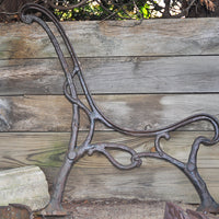 Antique Iron Tree Form Bench Supports
