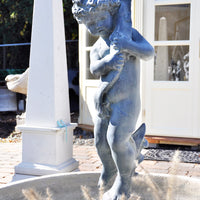 Boy with Fish Fountain - Pompeian Green