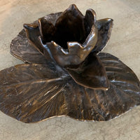 Bronze Lotus Fountain Spout - Artist Made
