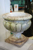 Aged Carved Marble Urn Small