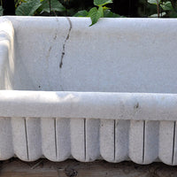 Aged Hand Carved Marble Trough Large