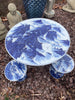 Ceramic Garden Table & Stools - ON SALE "AS IS"