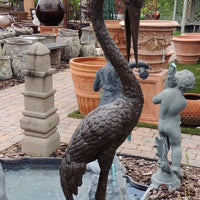 Bronze Wading Bird Fountain