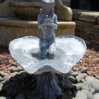 Lotus Girl on Leaf Fountain
