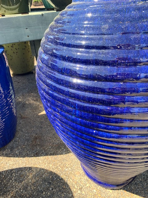 Deep Blue Curvy Jar