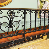 Hand Made Wrought Iron Wall Planter with Rosettes