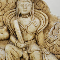 Antique Carved Stone Kwan Yin