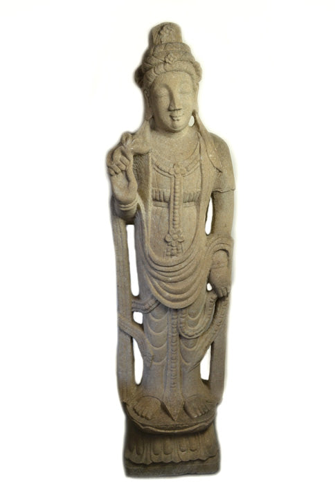 Antique Marble Avalokitesvara Bodhisattva Sculpture