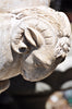 Carved Ram's Head Planters - Pair