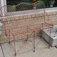 French Antique Wire Bench
