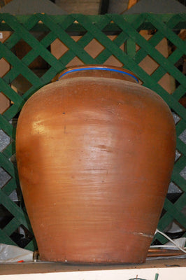 Antique Large Brown Jar with Character