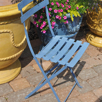 French Square Folding Chair - Corn Flower Blue